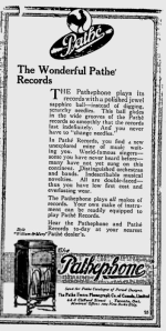 -Pathephone and Pathe Records 1918
