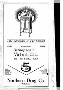 Victrola Advertisement-Wetaskiwin Times March 28, 1929