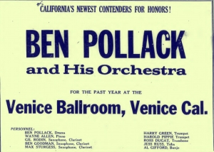 old fulton ny post cards-variety sept 9, 1925 ben pollack orchestra.